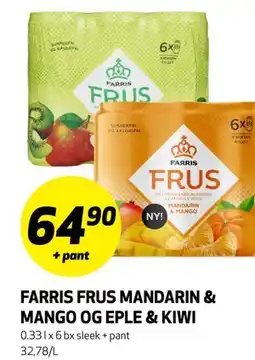 Bunnpris FARRIS FRUS MANDARIN & MANGO OG EPLE & KIWI tilbud