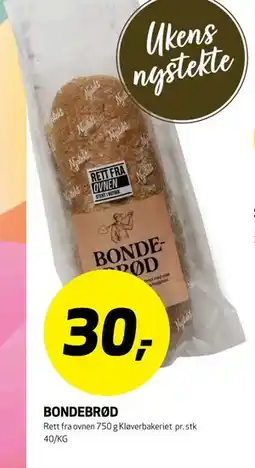 Bunnpris BONDEBRØD tilbud