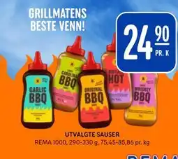 Rema 1000 UTVALGTE SAUSER tilbud
