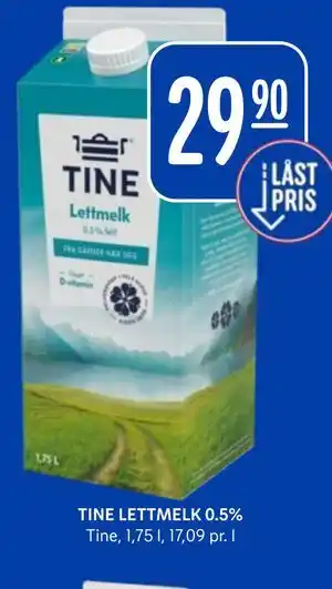 Rema 1000 TINE LETTMELK 0.5% tilbud
