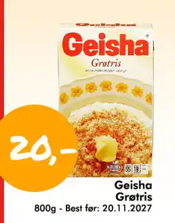 Havaristen Geisha Grøtris tilbud