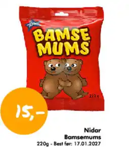 Havaristen Nidar Bamsemums tilbud