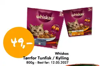 Havaristen Whiskas Tørrfor Tunfisk / Kylling tilbud