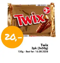 Havaristen Twix 3pk tilbud