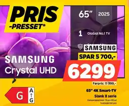 POWER Samsung 65" 4K Smart-TV Slank 8 serie tilbud