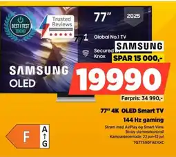POWER Samsung 77" 4K OLED Smart TV 144 Hz gaming tilbud