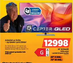 POWER 65" 4K MiniLED 120Hz panel - perfekt til sport og film tilbud