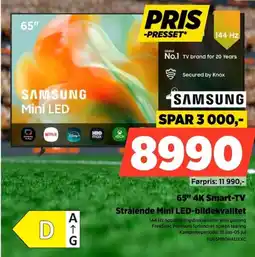 POWER Samsung 65" 4K Smart-TV Strålende Mini LED-bildekvalitet tilbud