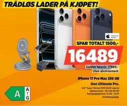 POWER Authorized Reseller iPhone 17 Pro Max 256 GB Den Ultimate Pro. tilbud