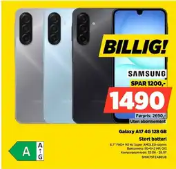POWER Samsung Galaxy A17 4G 128 GB Stort batteri tilbud