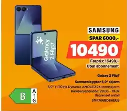 POWER Samsung Galaxy Z Flip7 Sammenleggbar 6,9" skjerm tilbud