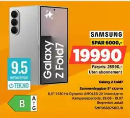 POWER Samsung Galaxy Z Fold7 Sammenleggbar 8" skjerm tilbud