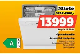 POWER Miele Oppvaskmaskin Automatisk døråpning tilbud