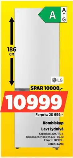 POWER Lg Kombiskap Lavt lydnivå tilbud