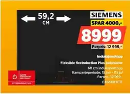 POWER Siemens Induksjonstopp Fleksible flexInduction Plus-kokesoner tilbud