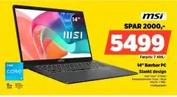 POWER Msi 14" Bærbar PC Slankt design tilbud