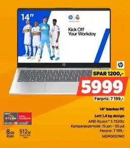 POWER Hp 14" bærbar PC Lett 1,4 kg design tilbud