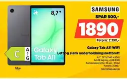 POWER Samsung Galaxy Tab A11 WIFI Lettog slank underholdningsnettbrett tilbud
