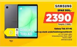 POWER Samsung Galaxy Tab A11 4G Lett og slank underholdningsnettbrett tilbud