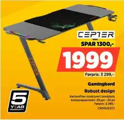 POWER Cepter Gamingbord Robust design tilbud