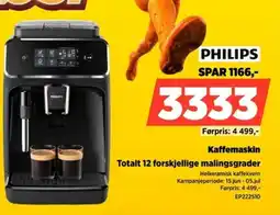 POWER Philips Kaffemaskin Totalt 12 forskjellige malingsgrader tilbud
