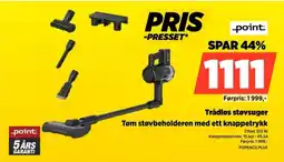 POWER Point Trådløs støvsuger Tøm støvbeholderen med ett knappetrykk tilbud