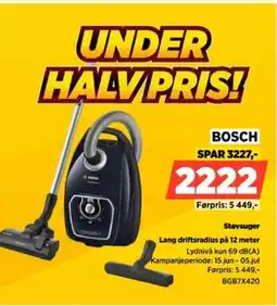 POWER Bosch Støvsuger Lang driftsradius på 12 meter tilbud