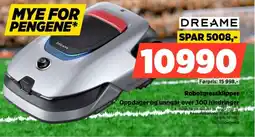 POWER Dreame Robotgressklipper Oppdager og unngår over 300 hindringer tilbud