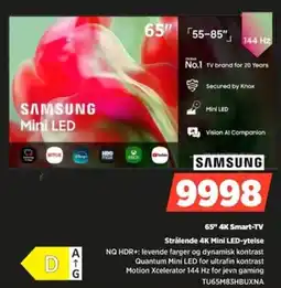 POWER Samsung 65" 4K Smart-TV Strålende 4K Mini LED-ytelse tilbud