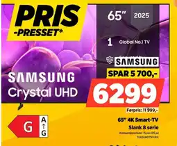 POWER Samsung 65" 4K Smart-TV Slank 8 serie tilbud