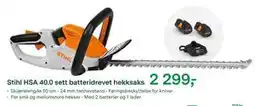 Felleskjøpet Stihl HSA 40.0 sett batteridrevet hekksaks tilbud