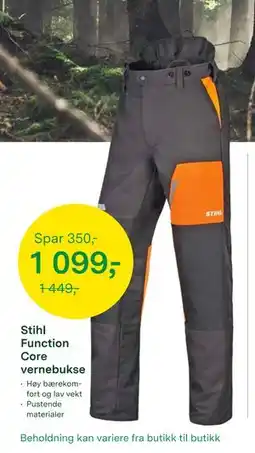 Felleskjøpet Stihl Function Core vernebukse tilbud