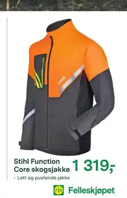 Felleskjøpet Stihl Function Core skogsjakke tilbud
