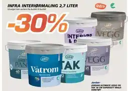Coop Byggmix INFRA INTERIØR MALING 2,7 LITER tilbud