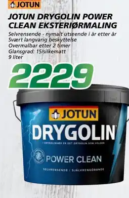 Coop Byggmix JOTUN DRYGOLIN POWER CLEAN EKSTERIØRMALING tilbud