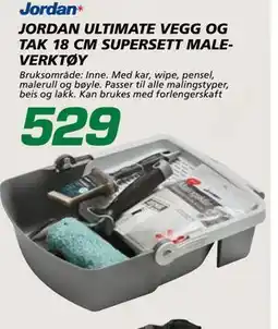 Coop Byggmix JORDAN ULTIMATE VEGG OG TAK 18 CM SUPERSETT MALEVERKTØY tilbud