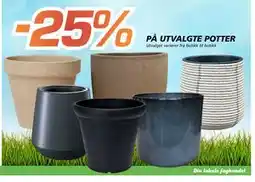 Coop Byggmix 25%PÅ UTVALGTE POTTER tilbud