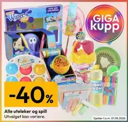 Gigaboks Alle uteleker og spill tilbud