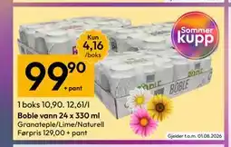 Gigaboks Boble vann 24 x 330 ml tilbud