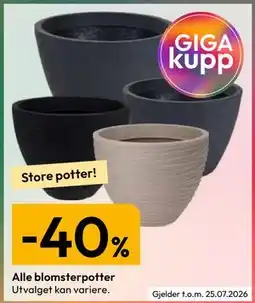 Gigaboks Alle blomsterpotter tilbud