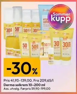 Gigaboks Derma solkrem 10–200 ml tilbud