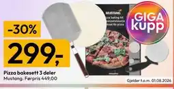 Gigaboks Pizza bakesett 3 deler tilbud