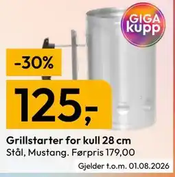 Gigaboks Grillstarter for kull 28 cm tilbud