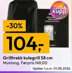 Gigaboks Grilltrekk kulegrill 58 cm tilbud