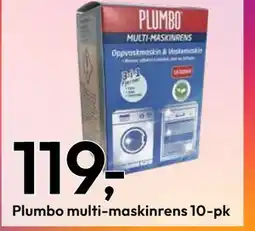 Gigaboks Plumbo multi-maskinrens 10-pk tilbud