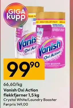 Gigaboks Vanish Oxi Action flekkfjerner 1,5 kg tilbud
