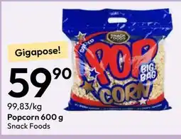 Gigaboks Popcorn 600 g tilbud