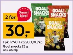 Gigaboks Goal snacks 75 g tilbud