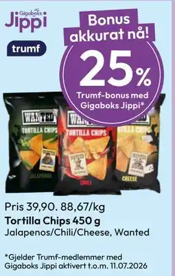 Gigaboks Tortilla Chips 450 g, Medlemspris tilbud