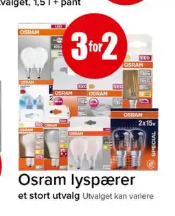 Spar Osram lyspærer tilbud
